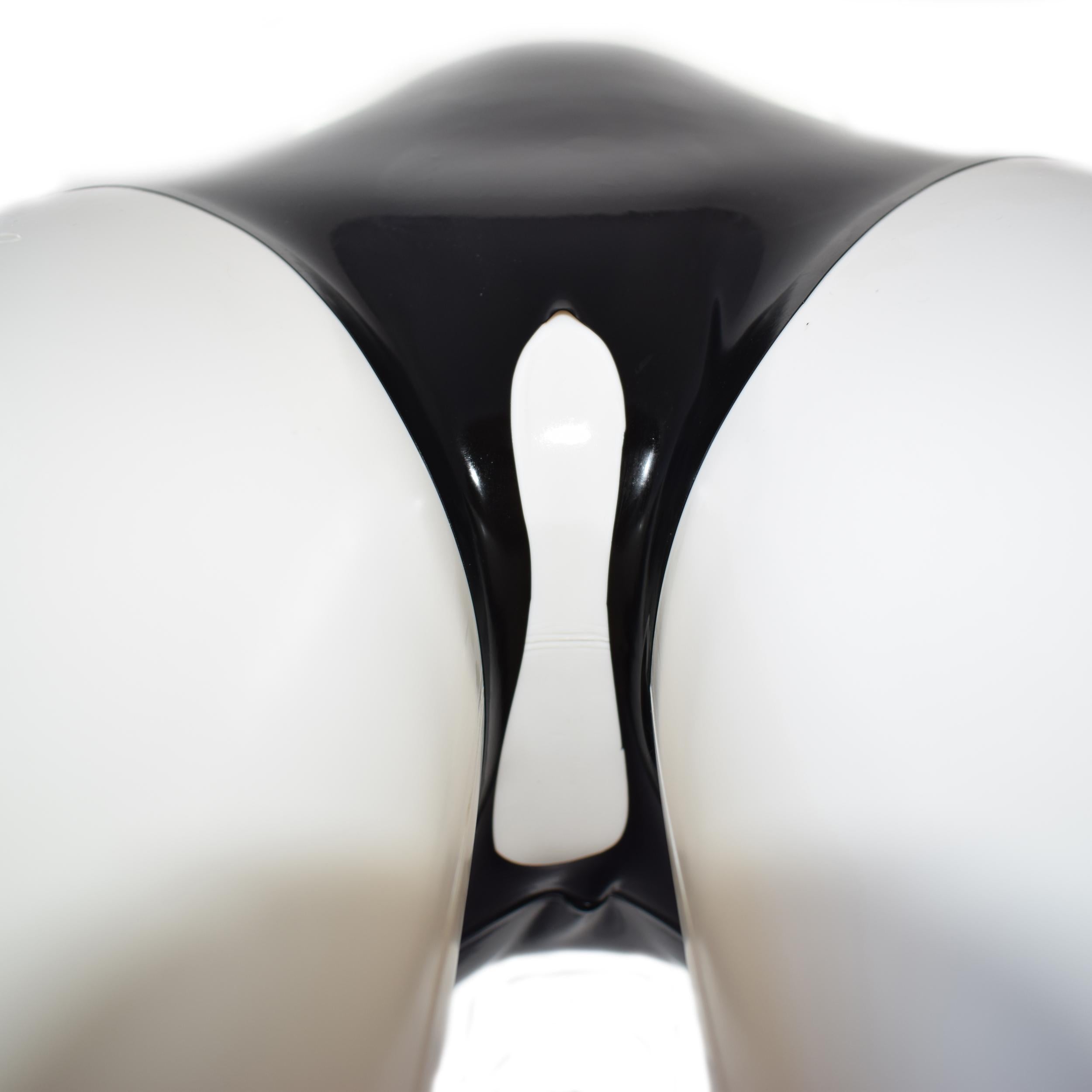 Rubberfashion Slip Latex Damen Panty Schritt offen - sexy Rubber Pants Hose - Latexslip Latexhose für Frauen